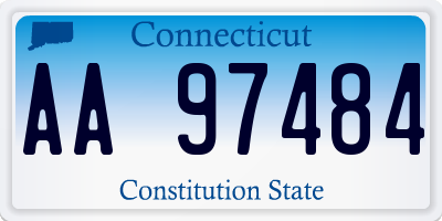 CT license plate AA97484
