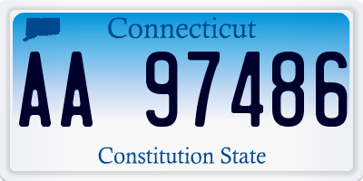 CT license plate AA97486