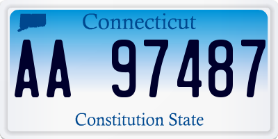 CT license plate AA97487