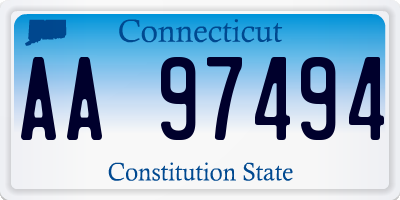 CT license plate AA97494