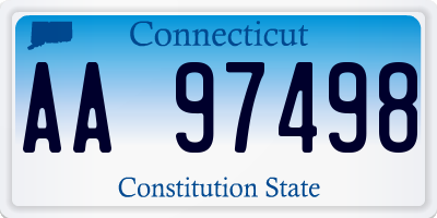 CT license plate AA97498
