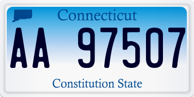 CT license plate AA97507