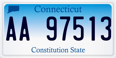 CT license plate AA97513
