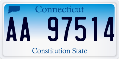 CT license plate AA97514