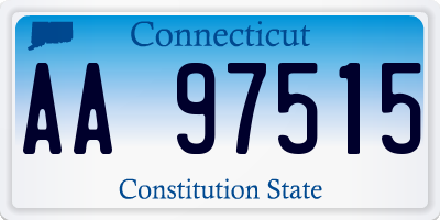 CT license plate AA97515