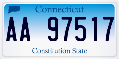 CT license plate AA97517