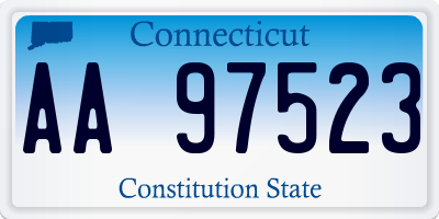 CT license plate AA97523