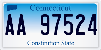 CT license plate AA97524