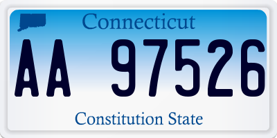 CT license plate AA97526