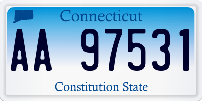 CT license plate AA97531