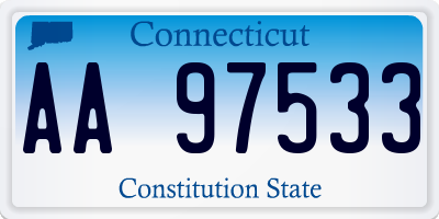 CT license plate AA97533