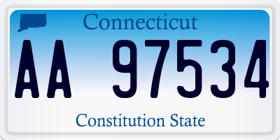 CT license plate AA97534