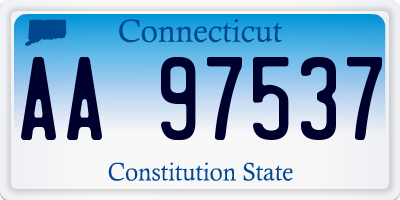 CT license plate AA97537