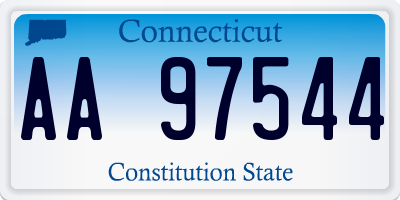CT license plate AA97544