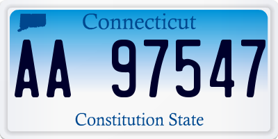 CT license plate AA97547