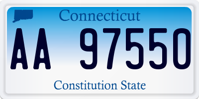 CT license plate AA97550