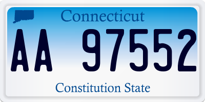 CT license plate AA97552