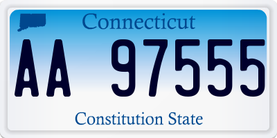 CT license plate AA97555