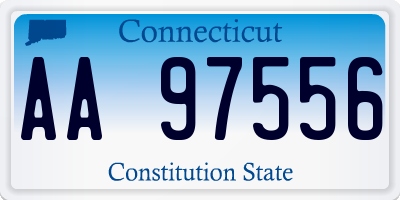 CT license plate AA97556