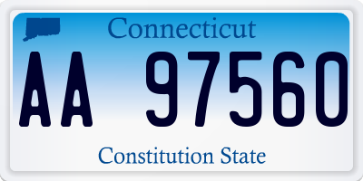 CT license plate AA97560