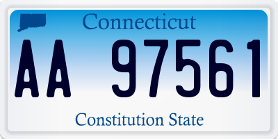 CT license plate AA97561