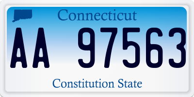 CT license plate AA97563