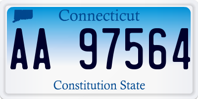 CT license plate AA97564