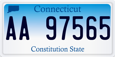 CT license plate AA97565