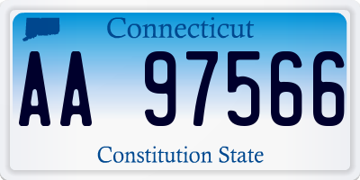 CT license plate AA97566