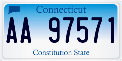 CT license plate AA97571