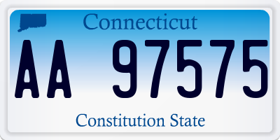 CT license plate AA97575