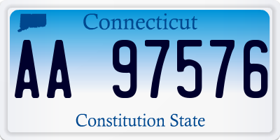 CT license plate AA97576
