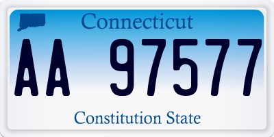CT license plate AA97577