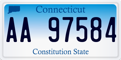 CT license plate AA97584