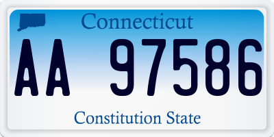 CT license plate AA97586