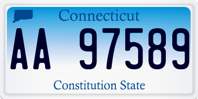 CT license plate AA97589