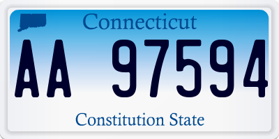 CT license plate AA97594