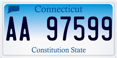 CT license plate AA97599