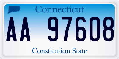 CT license plate AA97608