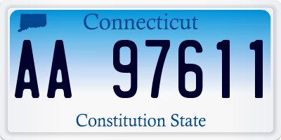 CT license plate AA97611