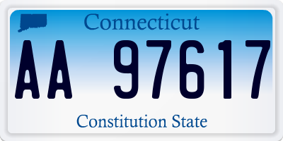 CT license plate AA97617