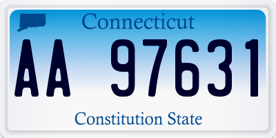 CT license plate AA97631