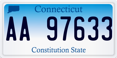 CT license plate AA97633