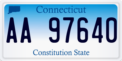 CT license plate AA97640