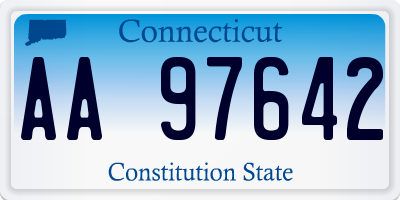 CT license plate AA97642