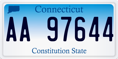 CT license plate AA97644