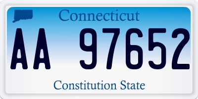 CT license plate AA97652
