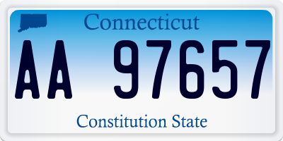 CT license plate AA97657