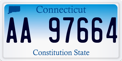 CT license plate AA97664