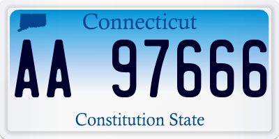 CT license plate AA97666